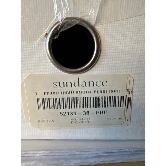 PAJAR Sundance Highlander Andree Plaid Boot Red Brown 38/7.7-5 NIB - Picture 8 of 10